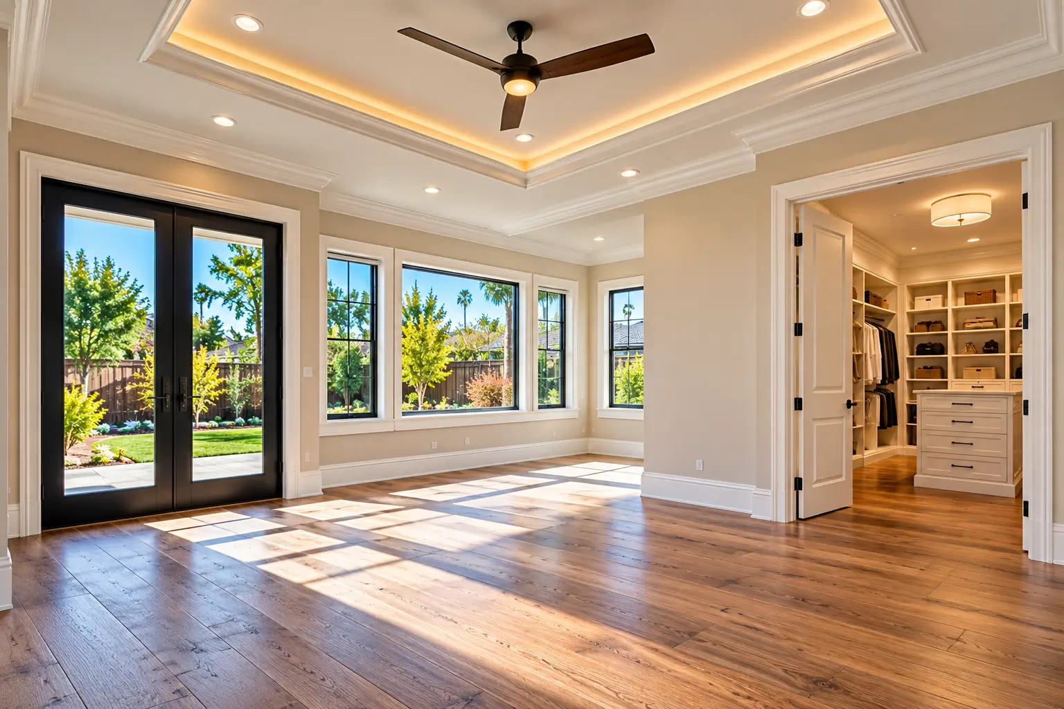 Luxury room addition and walk-in closet remodeling in Santa Ana, California
